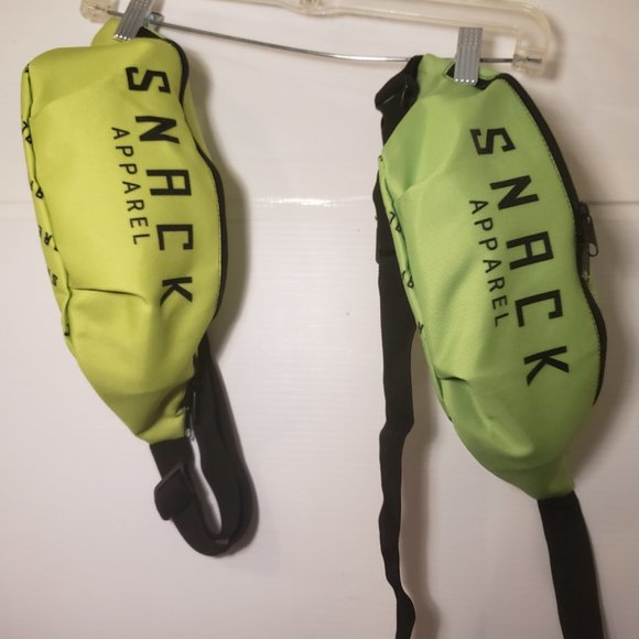 SNACK Apparel Fanny Packs Belt Bags Green Lime Yellow black interior pockets - Picture 5 of 10